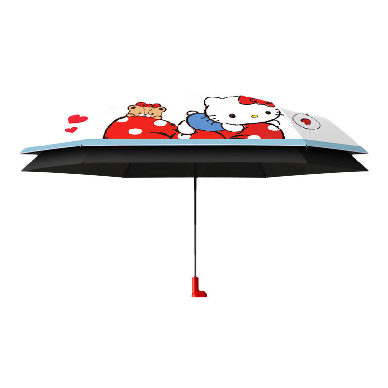 Damen Cartoon-Regenschirm mit praktischer Tasche Brehn