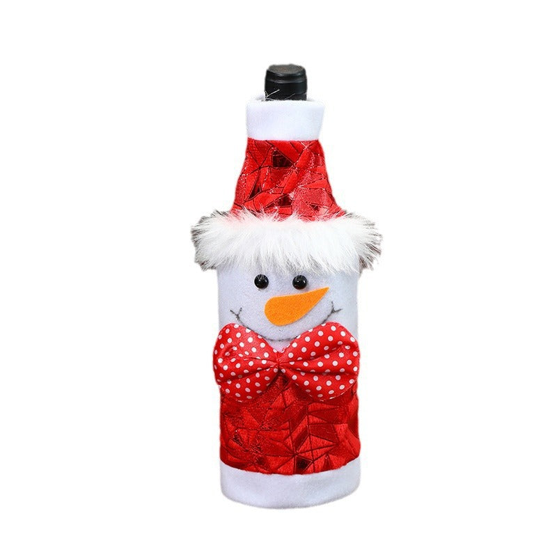 Dekorative Weinflaschenhülle im Weihnachtsmann-Design Brehn