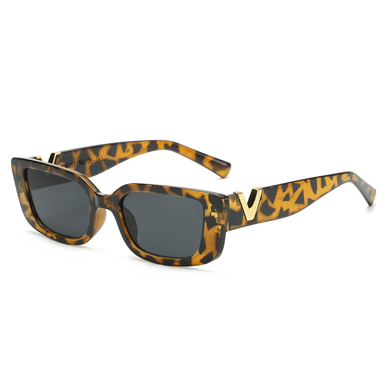Damen modische Sonnenbrille mit trendigem Leopardenmuster und robustem Rahmen Brehn