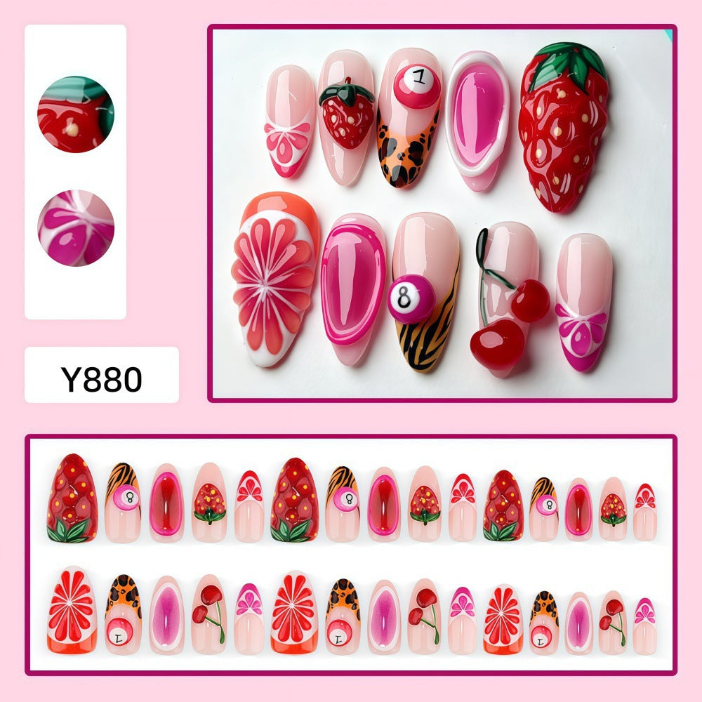 Kreative Frucht Nagelkunst mit Bunten Designs Brehn