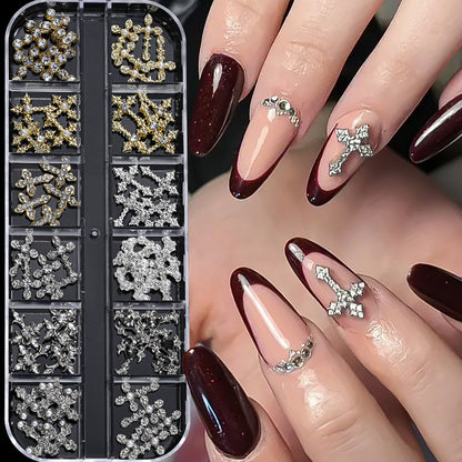 Dekorative Strass-Nagelkunst-Anhänger Set