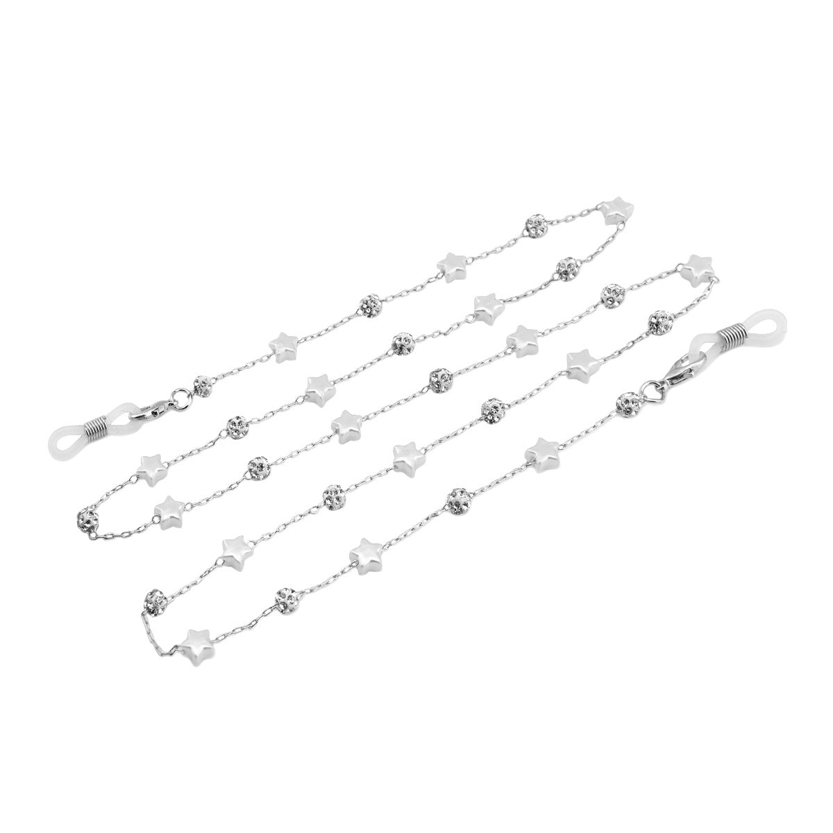 Elegante, mit Kristallen verzierte Brillen-Kette Brehn