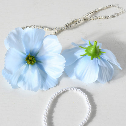 Elegante Blumige Haarklammer Set