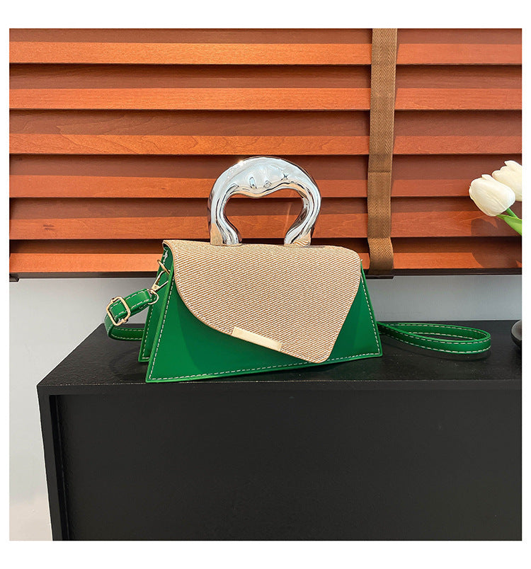 Stylische geometrische strukturierte Handtasche Brehn