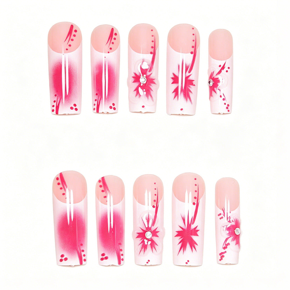 Künstlerisches Floral Stiletto Nagelkunst Set Brehn