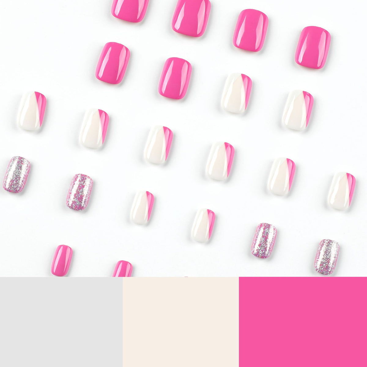 Kunstvolle Nagelkunst mit Glitzerakzenten und Ombre-Design Brehn
