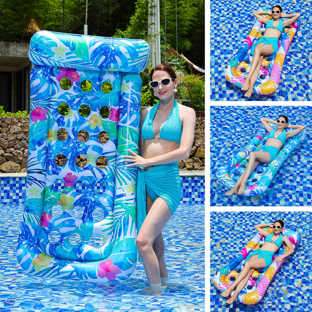 Damen Aufblasbare Schwimm-Lounge mit floralem Design Brehn