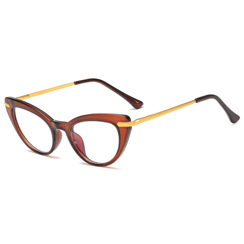 Damen Cat-Eye Sonnenbrille mit glanzvollem Metallrahmen Brehn