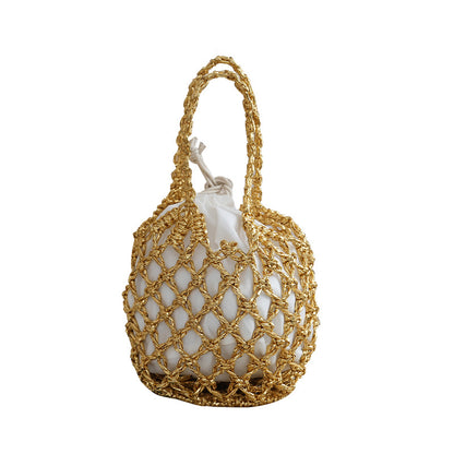 Netz-Shopper-Tasche mit Geflochtenem Design Brehn