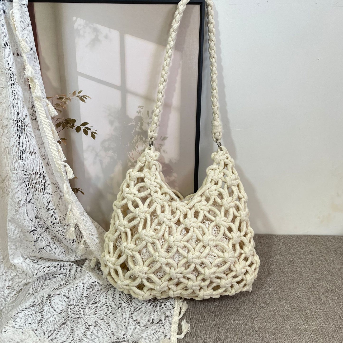 Handgeknüpfte Woven Schultertasche Brehn
