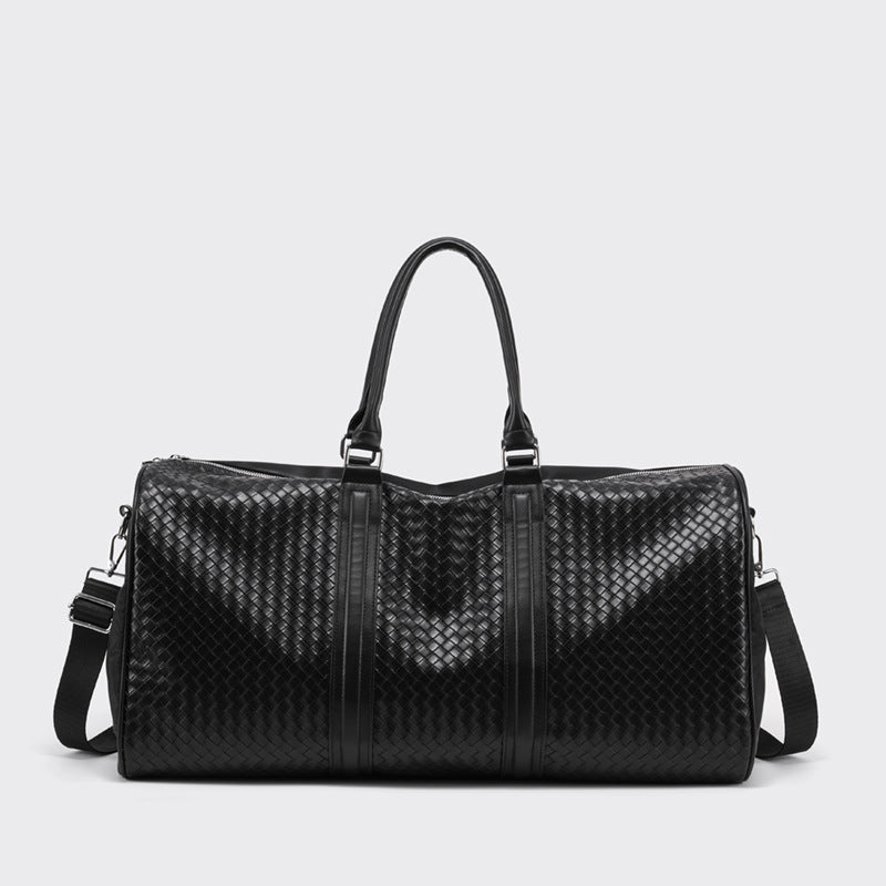 Premium gewebte Leder Wochenend-Duffel-Tasche Brehn
