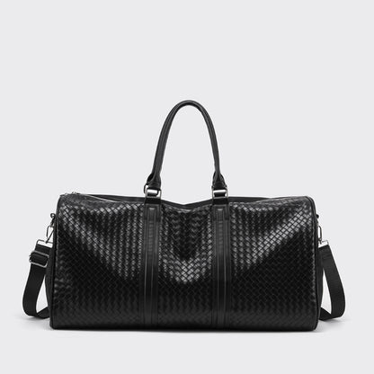 Premium gewebte Leder Wochenend-Duffel-Tasche Brehn