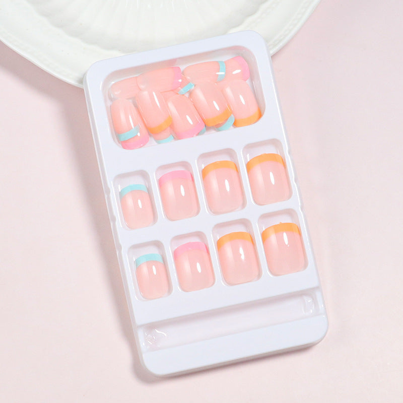 Premium Gradient French Tip Press-On Nail Set Brehn
