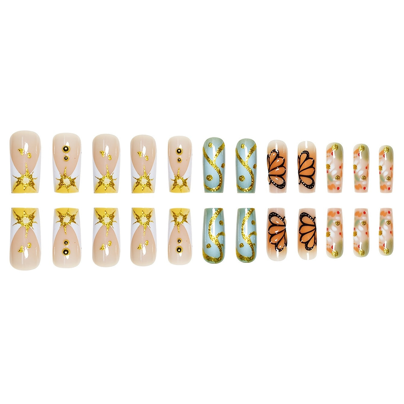 Kreatives Schmetterlingsdesign Nagelkunst Brehn