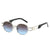 Moderne Minimalistische Runde Sonnenbrille Brehn