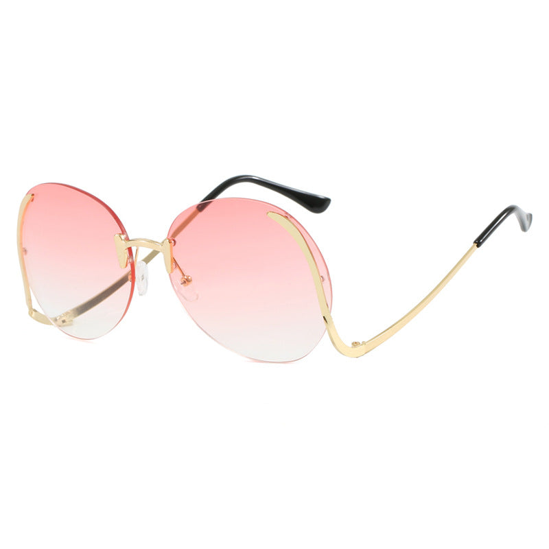 Damen luxuriöse Oversized-Sonnenbrille mit innovativem Rahmen und UV-Schutz Brehn