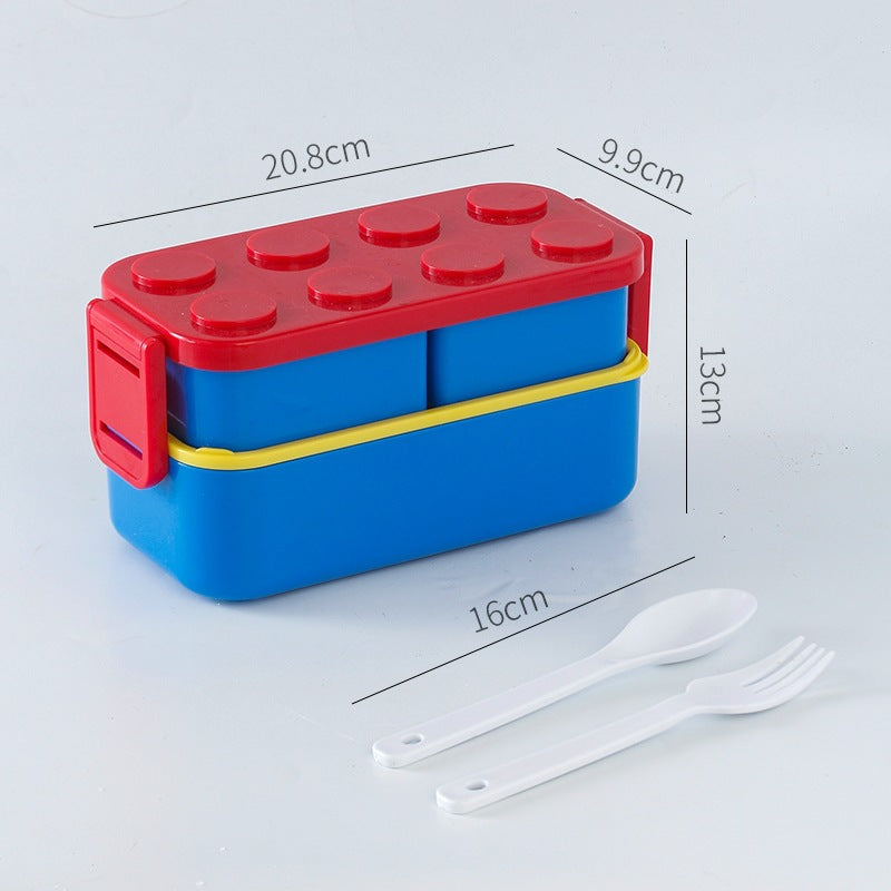 Mehrere Fächer kreative LEGO-inspirierte Lunchbox