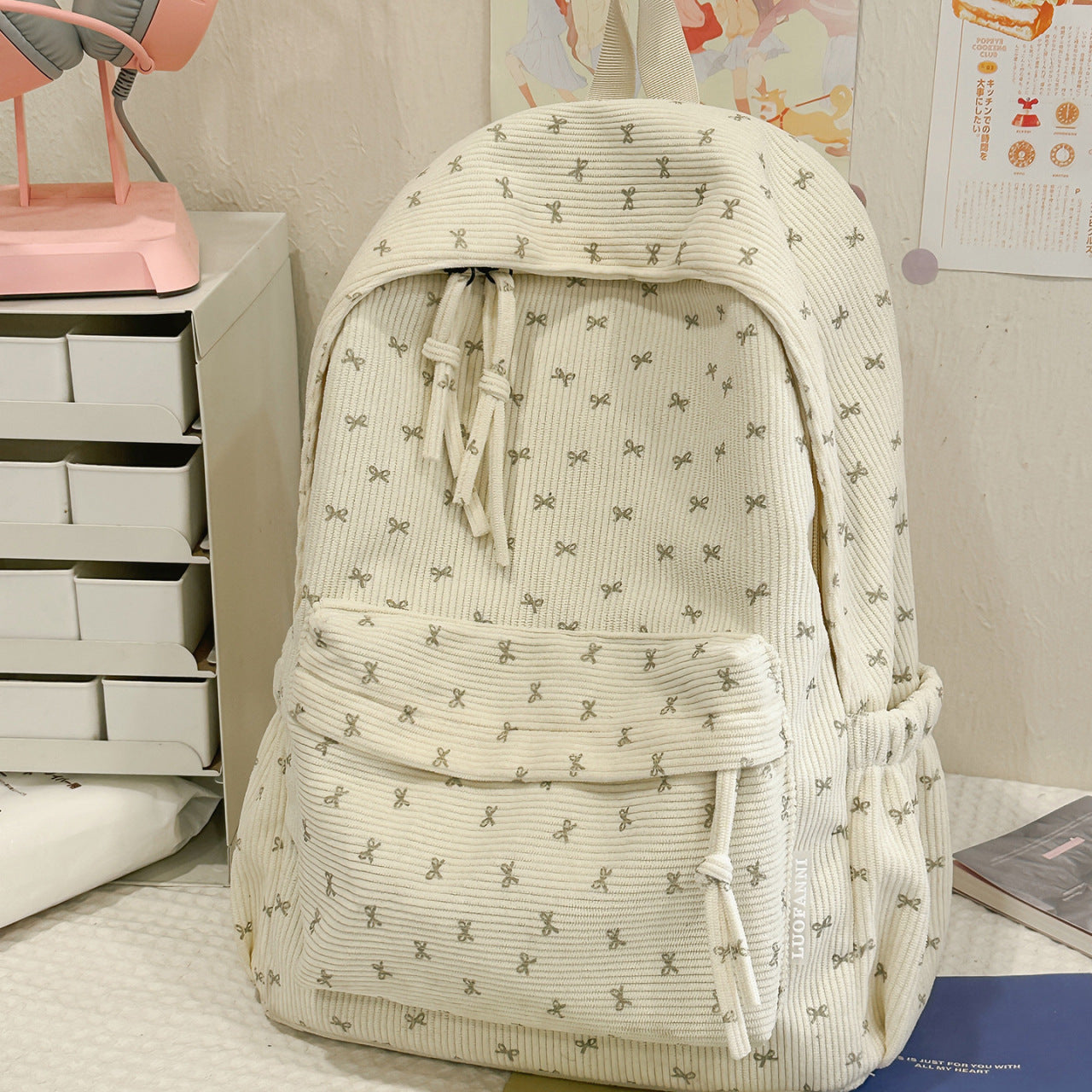 Charmante mit Schleife verzierte Cordura-Schulranzen