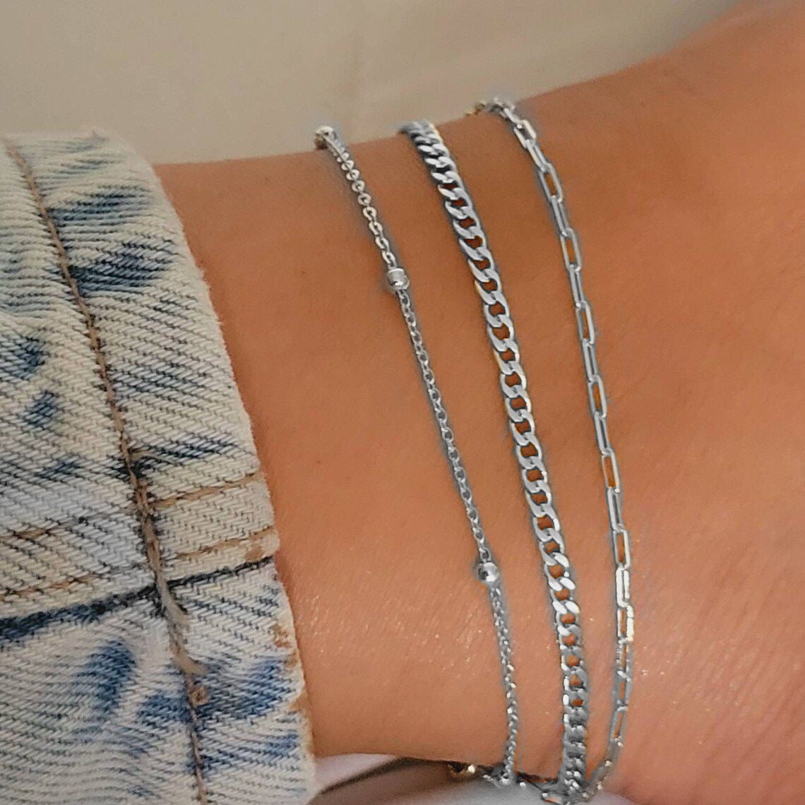 Elegante Doppelkettenfußkette Brehn
