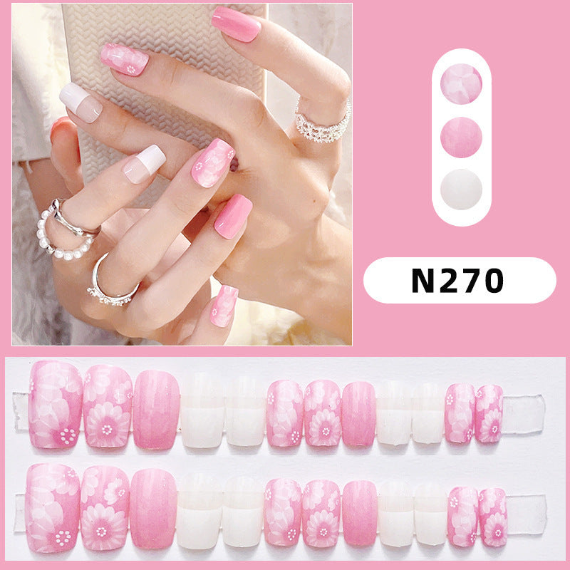 Abstraktes Blumen Presse-On Nagelset