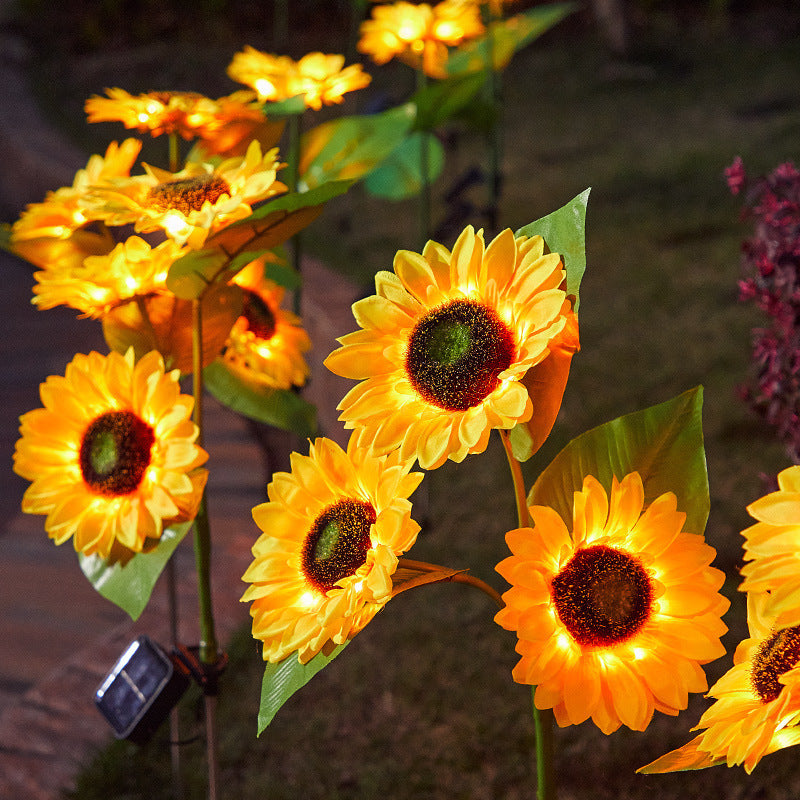 Solarbetriebene dekorative Sonnenblumen-Gartenstecker mit Multi-Bloom-LED-Wasserdichtem Paneel Brehn