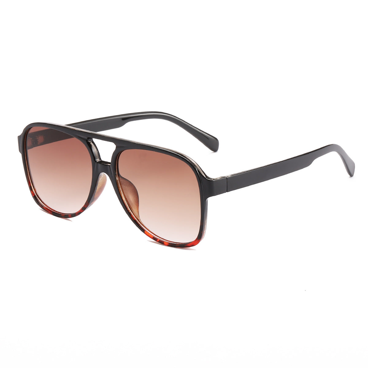 Damen modische Quader-Sonnenbrille mit breitem Rahmen Brehn