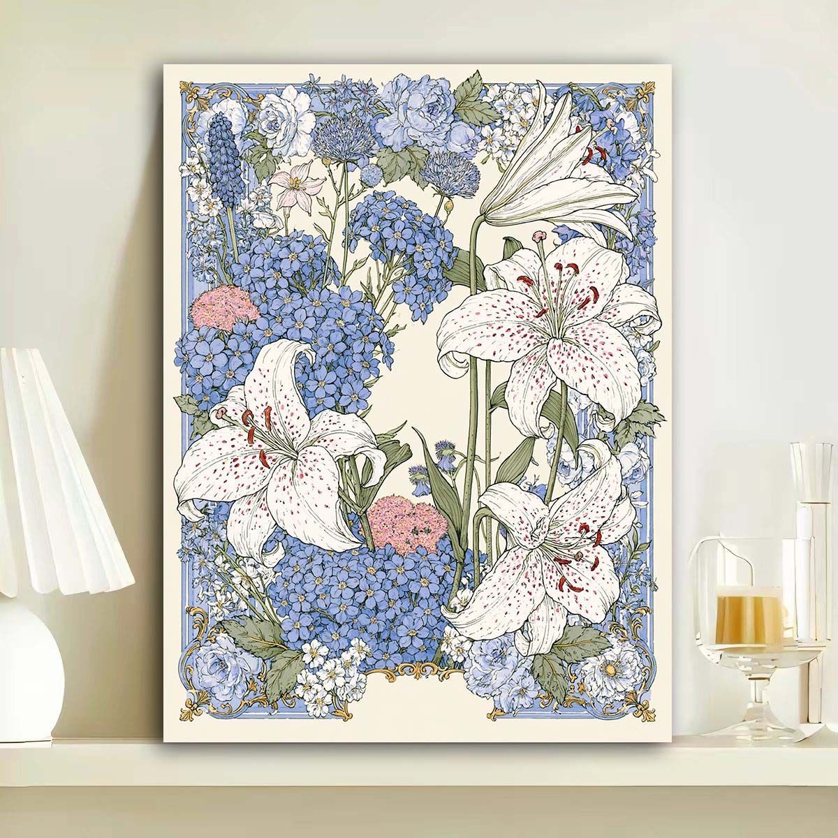 Botanische Blumenkunst Wandkunst Brehn