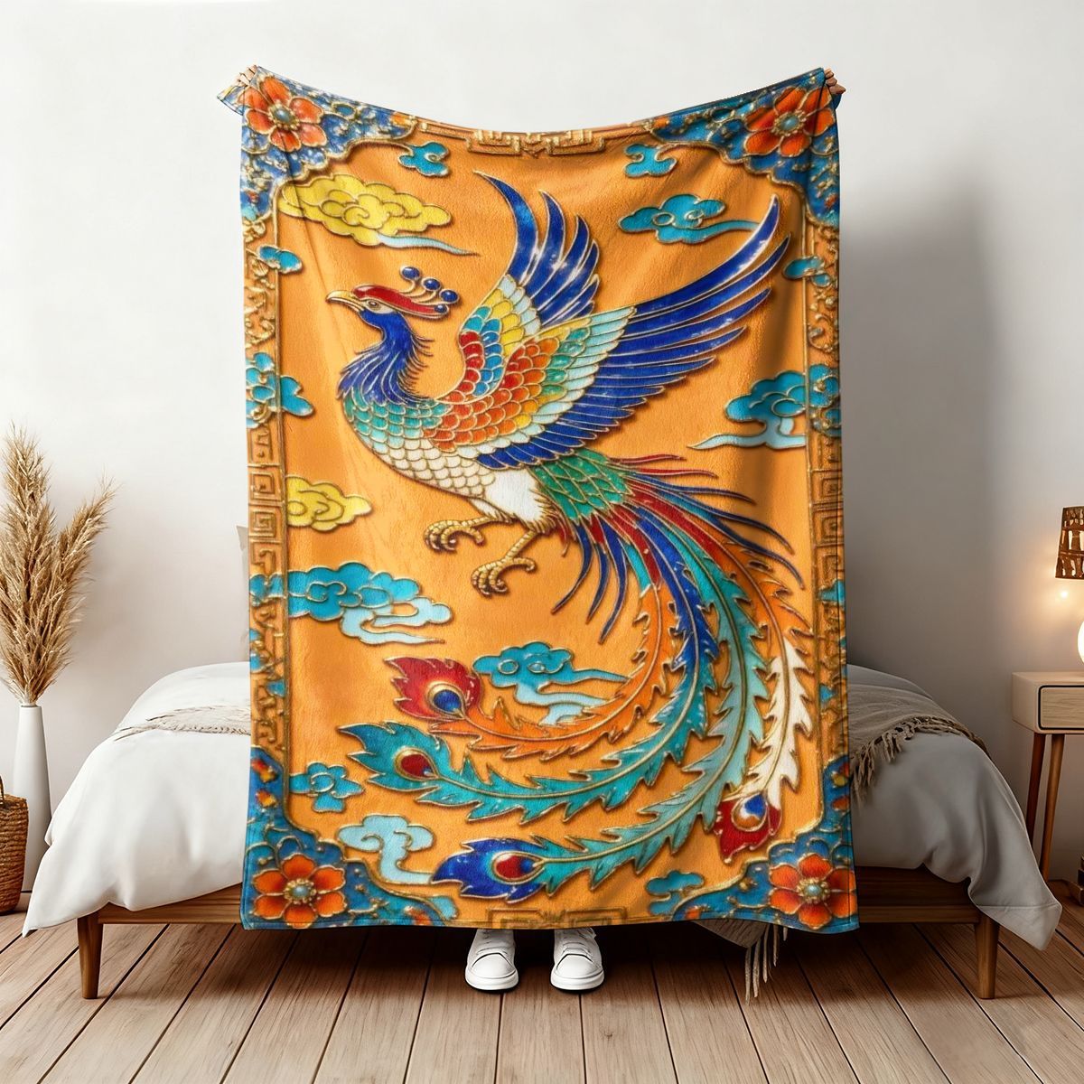 Kuschelige Phoenix-Themen Fleece-Decke