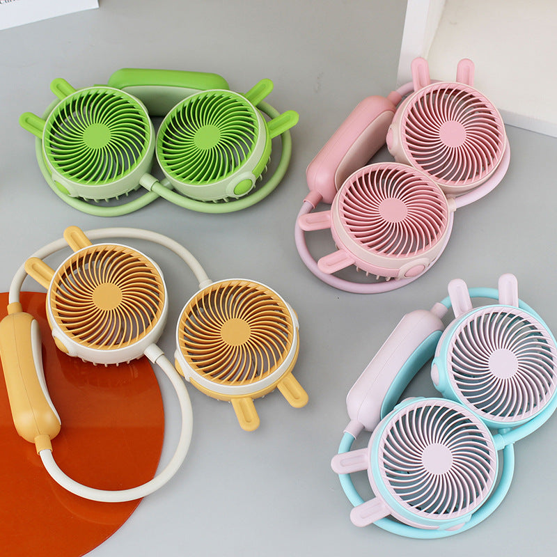 Damen tragbarer Mini-Halsventilator mit doppeltem Gebläse Brehn