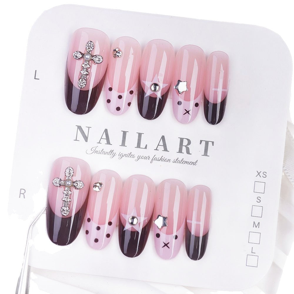 Kreatives thematisches Press-on-Nagelset Brehn