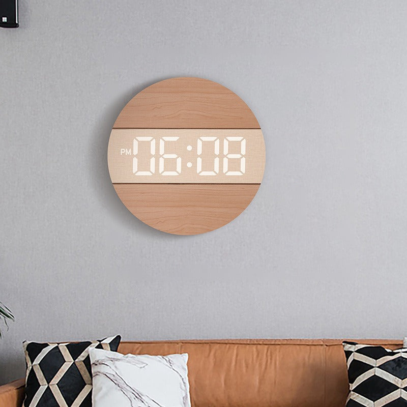 Kreative Digitaluhr im modernen Holzdesign Brehn