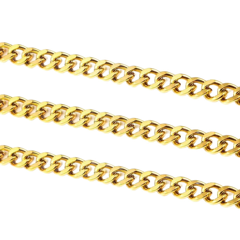 Schickes Goldenes Kettenarmband-Set Brehn