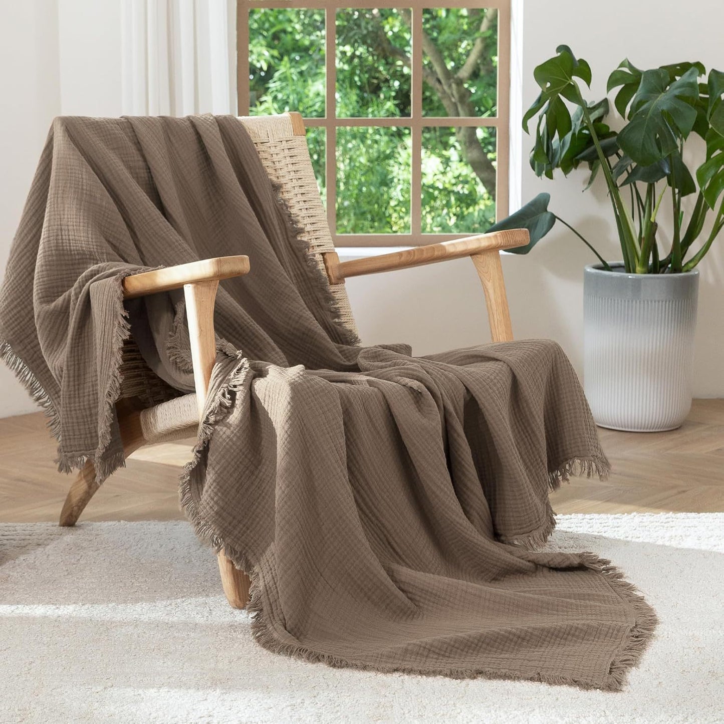 Damen Weiche und atmungsaktive Wohndecke Brehn
