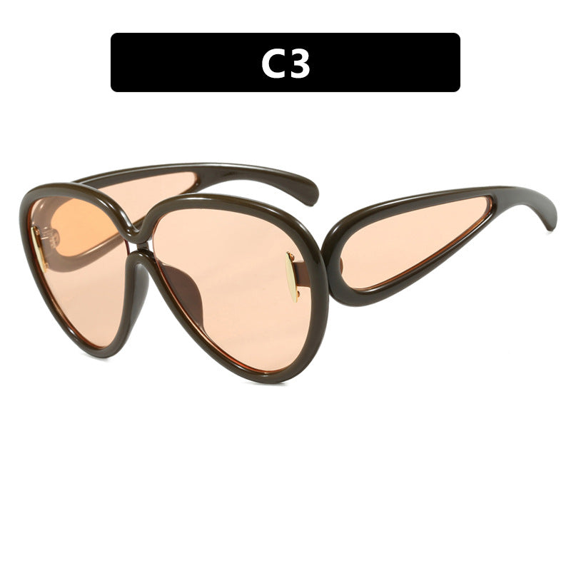 Damen extravagante Sonnenbrille im kreativen Design Brehn