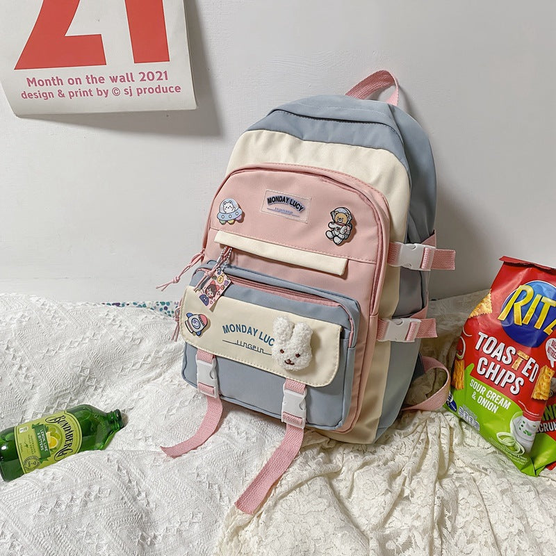 Verspielter Mehrfach-Taschen Charakter Rucksack Brehn