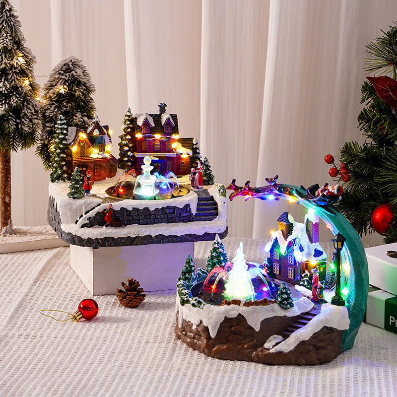 Weihnachtsdorf mit Beleuchtung Brehn