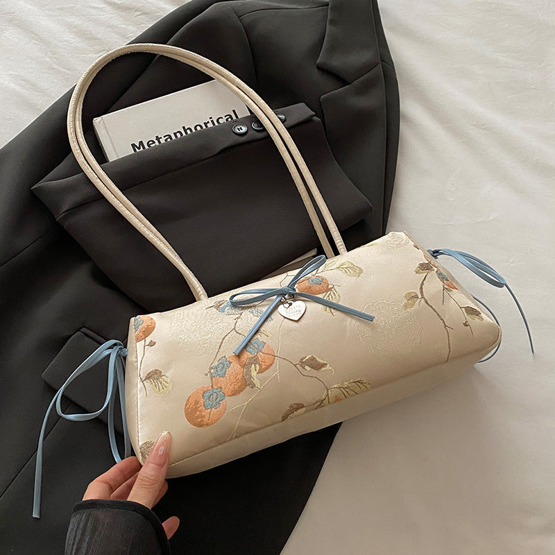 Elegante floral gestickte Handtasche