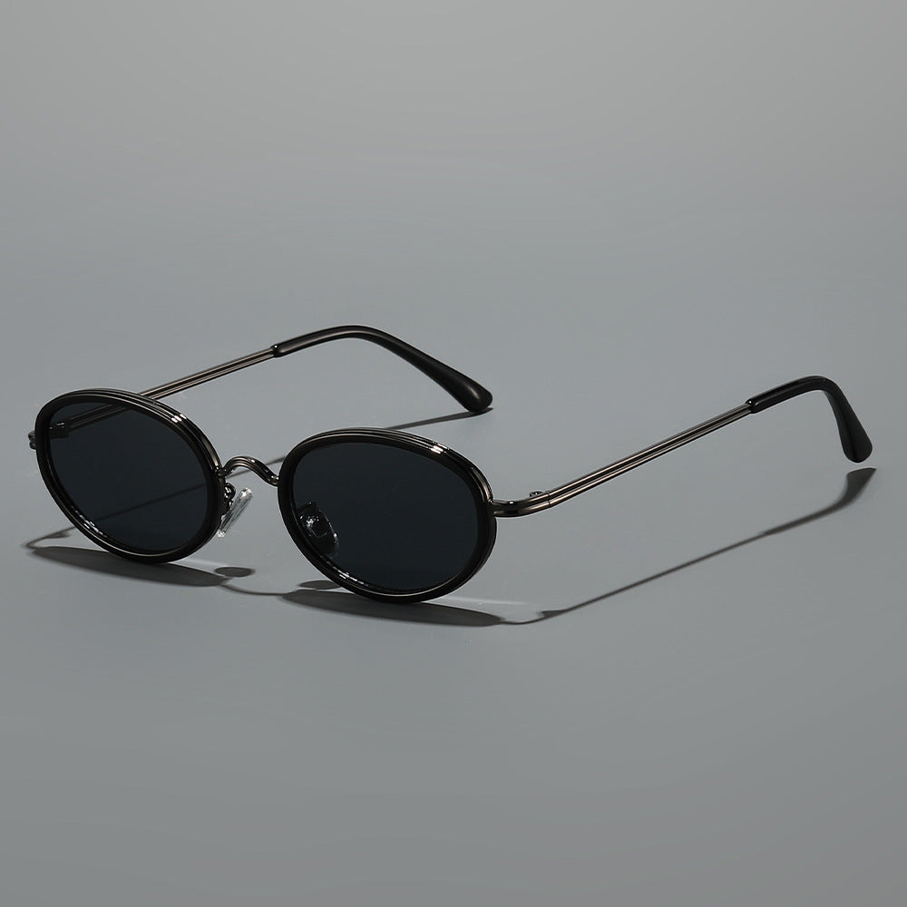 Damen modische Sonnenbrille mit hochwertigem Rahmen und runden Gläsern Brehn