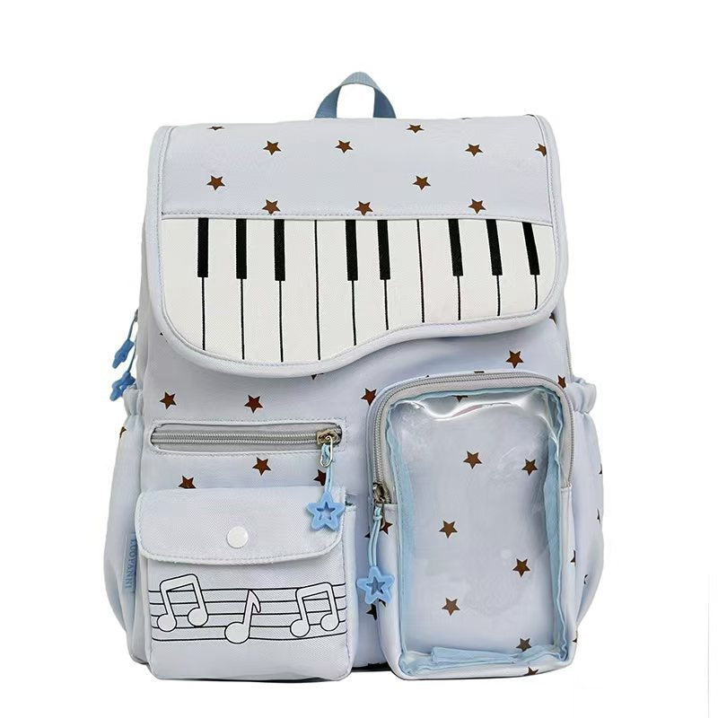 Rucksack mit Musikalischem Klavierdesign und Multifunktionalen Fächern Brehn