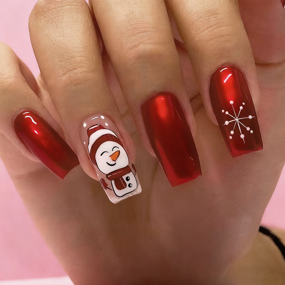 Kunstnagelset mit festlichem Weihnachtsdesign Brehn