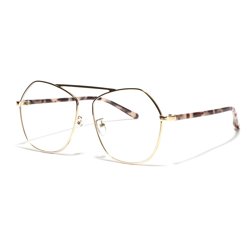 Damen geometrische Sonnenbrille mit luxuriösem Metallrahmen Brehn