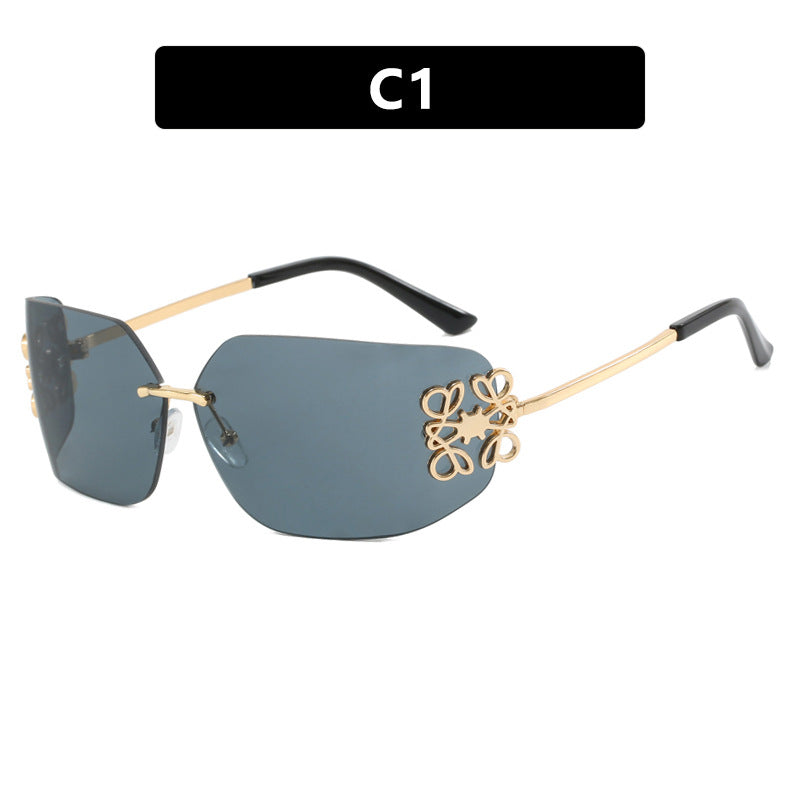 Damen extravagant gestaltete Sonnenbrille mit eleganten Verzierungen Brehn