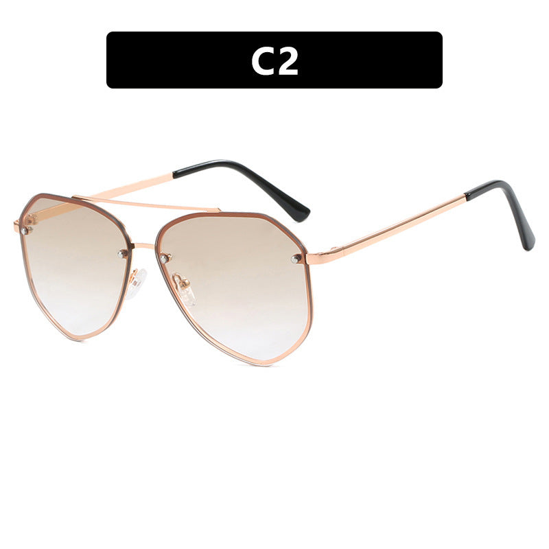Damen geometrische Sonnenbrille mit filigranem Gestell Brehn