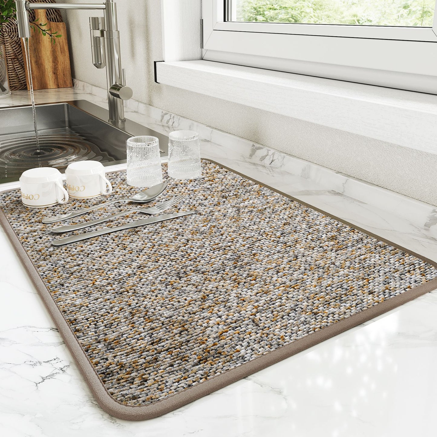 Premium Texturiert Küchen Waschbecken Matte Brehn