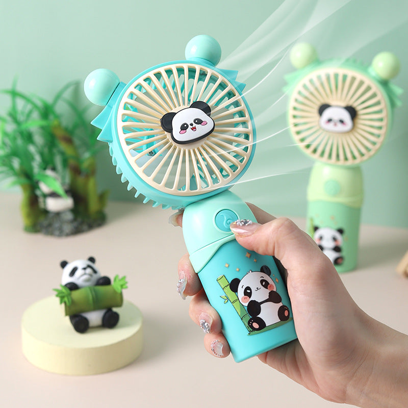 Damen Tragbarer Mini Ventilator mit süßem Panda-Motiv Brehn