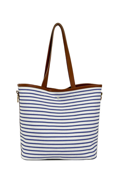 WoStriped Canvas Strandtasche Brehn