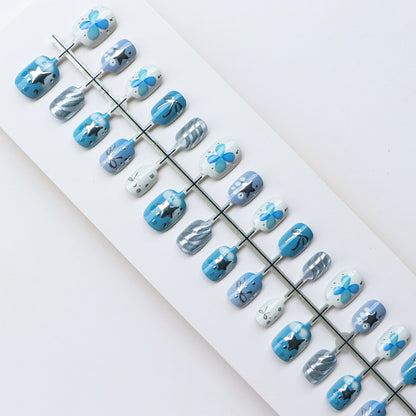 Thematische vom Ozean inspirierte Press-On Nagelset