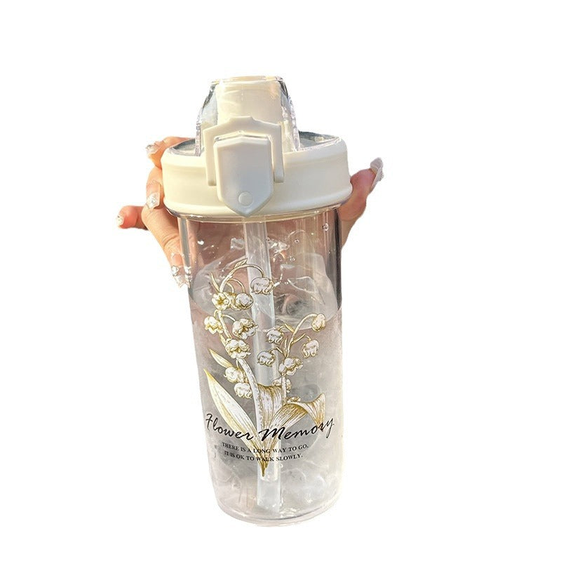 Damen Isolier-Trinkflasche mit elegantem Blumendesign Brehn