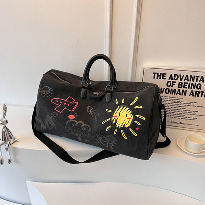Spielerische Illustrierte Wochenend-Duffel-Tasche Brehn