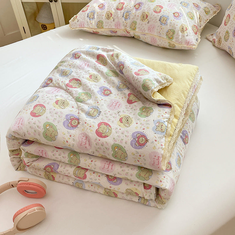 Damen Komfort-Bettdecke mit zartem Blumenmuster und hochwertiger Füllung Brehn